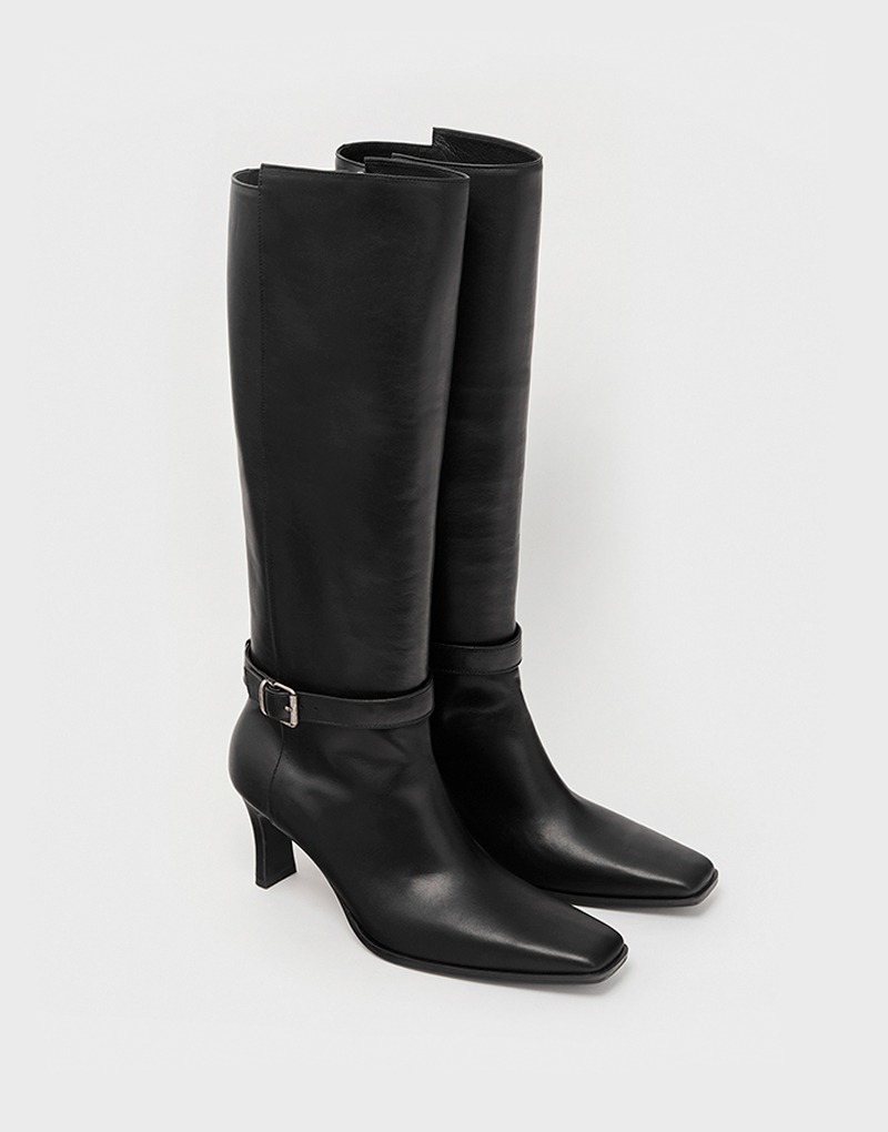 BUSO belted long boots_black
